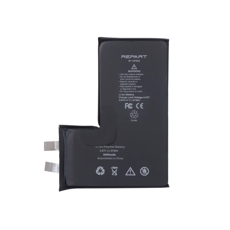 repart-iphone-13-pro-battery-cell REPART iPhone 13 pro battery cell replacement with specification on white background